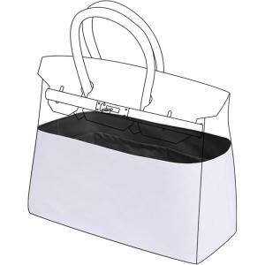 imageDGAZ Lightweight Purse Organizer Insert for Hermes Birkin BagSilk and Dupontpaper handbag inner for Luxury BagsBlackBK25Black