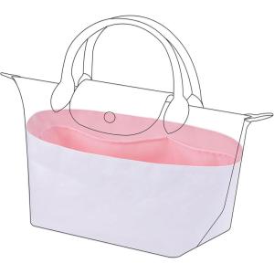 imageDGAZ Lightweight Purse Organizer Insert for Longchamp Le Pliage Energy Series Bagsilk and DupontPaper handbag inner for Luxury BagsBlackLe Pliage Energy XSPink