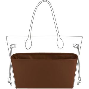 imageDGAZ Purse Organizer Insert Fits NeverfullMiniPMMMGM BagsSilk Bag OrganizerLuxury Handbag ampamp Tote ShaperMM Rouge HGold