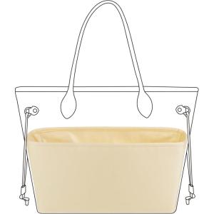imageDGAZ Purse Organizer Insert Fits NeverfullMiniPMMMGM BagsSilk Bag OrganizerLuxury Handbag ampamp Tote ShaperMM Rouge HJaune poussin