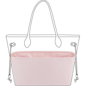imageDGAZ Purse Organizer Insert Fits NeverfullMiniPMMMGM BagsSilk Bag OrganizerLuxury Handbag ampamp Tote ShaperMM Rouge HPink