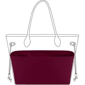 imageDGAZ Purse Organizer Insert Fits NeverfullMiniPMMMGM BagsSilk Bag OrganizerLuxury Handbag ampamp Tote ShaperMM Rouge HRouge H