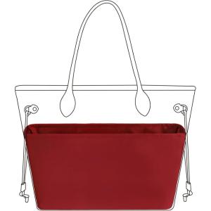 imageDGAZ Purse Organizer Insert Fits NeverfullMiniPMMMGM BagsSilk Bag OrganizerLuxury Handbag ampamp Tote ShaperMM Rouge HWine Red
