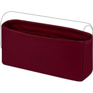 imageDGAZ Purse Organizer InsertSilk Bag OrganizerLuxury Handbag ampamp Tote Shaper Fits Chanel CF BagsWine Red