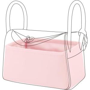 imageDGAZ Purse Organizer InsertSilk Bag OrganizerLuxury Handbag ampamp Tote Shaper Fits Lindy 19263034 BagsPinkLD26Pink