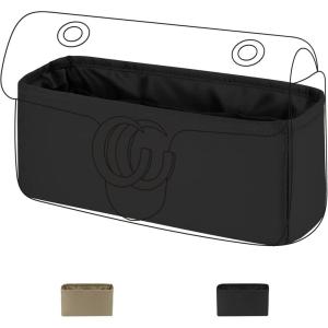 imageDGAZ Purse Organizer Silky Smooth For Gucci Marmont 16222631 BagsSilkLuxury Handbag Tote in Bag Shapers Black M31Black