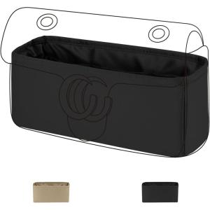 imageDGAZ Purse Organizer Silky Smooth For Gucci Marmont 16222631 BagsSilkLuxury Handbag Tote in Bag Shapers Black M31Custom