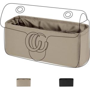 imageDGAZ Purse Organizer Silky Smooth For Gucci Marmont 16222631 BagsSilkLuxury Handbag Tote in Bag Shapers Black M31Gris tourterelle