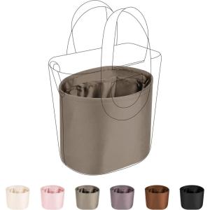 imageDGAZ Purse Organizer Silky Smooth For Hermes In The Loop 1823 BagsSilk Luxury Handbag Tote in Bag Shapers18PinkEtoupe grey