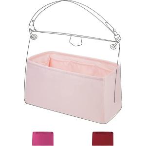 imageDGAZ Purse Organizer Silky Smooth For LV Graceful PMMM BagsSilkLuxury Handbag Tote in Bag Shapers Peach Pink PMPink