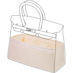 imageDGAZ Purse Organizer Silky SmoothSilkLuxury Handbag Tote in Bag Shapers Women Fits Birkin25303540 Bags Etoupe grey BK30Custom