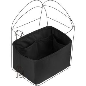 imageDGAZ Purse Organizer Silky SmoothSilkLuxury Handbag Tote in Bag Shapers Women Fits picotin1822Bags Etoupe grey PC18Black