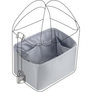 imageDGAZ Purse Organizer Silky SmoothSilkLuxury Handbag Tote in Bag Shapers Women Fits picotin1822Bags Etoupe grey PC18Bleu Pale