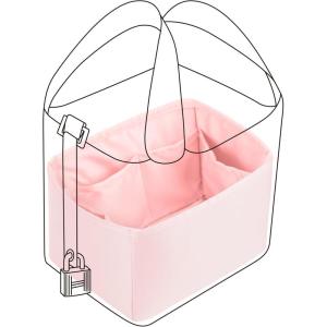 imageDGAZ Purse Organizer Silky SmoothSilkLuxury Handbag Tote in Bag Shapers Women Fits picotin1822Bags Etoupe grey PC18Pink