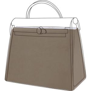 imageDGAZ Purse Pillow Shaper Insert for Hermes Herbag 313950 Bags Silky Pillow Shaper for Luxury HandbagsBlack39Etoupe Grey