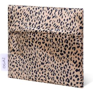 imageDGAZ Sanitary Napkin Storage Bag Period Bag for Teen Aged Girls Portable Period Bag for Panty LinersMenstrual CupSmall TamponsMini Makeup Bag for PurseLeopard C