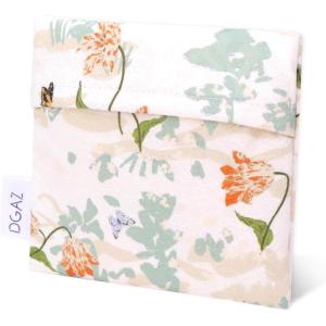 imageDGAZ Sanitary Napkin Storage Bag Period Bag for Teen Aged Girls Portable Period Bag for Panty LinersMenstrual CupSmall TamponsMini Makeup Bag for PurseOrchid Grass