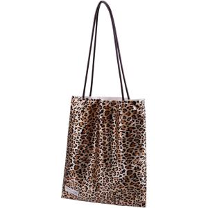 imageDGAZ Silk Designer Bags for Women Luxury Tote Bag with Zipper Large Shoulder Hobo BagsLeopard 2