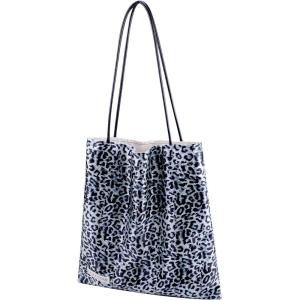 imageDGAZ Silk Designer Bags for Women Luxury Tote Bag with Zipper Large Shoulder Hobo BagsLeopard 3