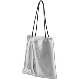 imageDGAZ Silk Designer Bags for Women Luxury Tote Bag with Zipper Large Shoulder Hobo BagsPeral Grey