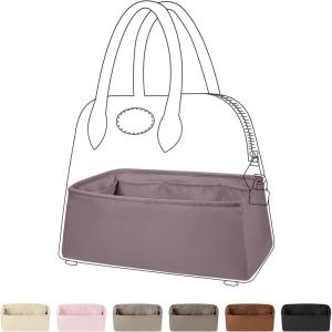 imageDGAZ Silk Purse Organizer Insert Fits Bolide 1923mini25273135Silky Smooth Bag OrganizerLuxury Handbag ampamp Tote ShaperBlackBolide25Konjac Purple