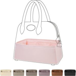 imageDGAZ Silk Purse Organizer Insert Fits Bolide 1923mini25273135Silky Smooth Bag OrganizerLuxury Handbag ampamp Tote ShaperBlackBolide25Pink