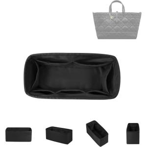 imageDGAZ Silk Purse Organizer Insert Fits Dior Toujours BagsSilky Smooth Bag OrganizerLuxury Handbag ampamp Tote ShaperBiscuitToujours SBlack