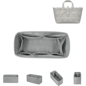 imageDGAZ Silk Purse Organizer Insert Fits Dior Toujours BagsSilky Smooth Bag OrganizerLuxury Handbag ampamp Tote ShaperBiscuitToujours SPeral Grey