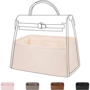 imageDGAZ Silk Purse Organizer Insert Fits Hermes Herbag 313950 Bags Luxury Handbag ampamp Tote Organiser Simplicity bag insertCraieH39Craie