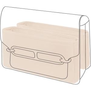 imageDGAZ Silk Purse Organizer Insert Fits Roulis 1823 BagSilky Smooth Bag OrganizerLuxury Handbag ampamp Tote ShaperBlackRoulis18Craie