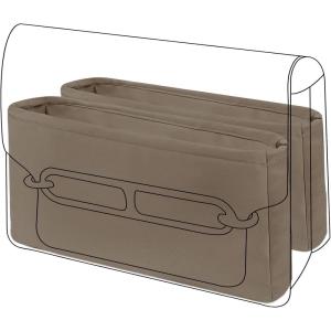 imageDGAZ Silk Purse Organizer Insert Fits Roulis 1823 BagSilky Smooth Bag OrganizerLuxury Handbag ampamp Tote ShaperBlackRoulis18Etoupe grey