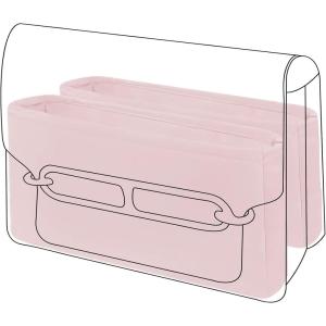 imageDGAZ Silk Purse Organizer Insert Fits Roulis 1823 BagSilky Smooth Bag OrganizerLuxury Handbag ampamp Tote ShaperBlackRoulis18Pink