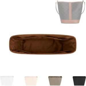 imageDGAZ Silk Purse Organizer Insert For Celine Triomphe Canvas BagsSilky Smooth Bag OrganizerLuxury Handbag ampamp Tote ShaperGoldSmallGold