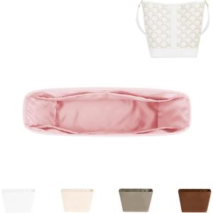 imageDGAZ Silk Purse Organizer Insert For Celine Triomphe Canvas BagsSilky Smooth Bag OrganizerLuxury Handbag ampamp Tote ShaperGoldSmallPink