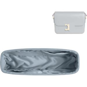 imageDGAZ Silk Purse Organizer Insert For Celine Triomphe NanoTeenMedium BagsSilky Smooth Bag OrganizerLuxury Handbag ampamp Tote ShaperS2 TrenchTriomphe TeenBlue Brume