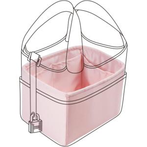 imageDGAZ Silk Purse Organizer Insert For Hermes Cargo Picotin 18 bagSilky Smooth Bag OrganizerLuxury Handbag ampamp Tote ShaperBlackCP18Pink