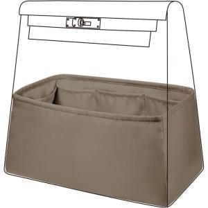 imageDGAZ Silk Purse Organizer Insert For Hermes Kelly Ado PMGM bagSilky Smooth Bag OrganizerLuxury Handbag ampamp Tote ShaperCraiePMEtoupe grey