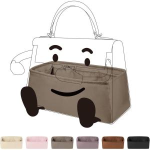 imageDGAZ Silk Purse Organizer Insert For Hermes Kelly Doll bagSilky Smooth Bag OrganizerLuxury Handbag ampamp Tote ShaperPinkKelly DollEtoupe grey