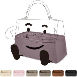 imageDGAZ Silk Purse Organizer Insert For Hermes Kelly Doll bagSilky Smooth Bag OrganizerLuxury Handbag ampamp Tote ShaperPinkKelly DollKonjac purple