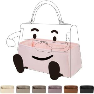 imageDGAZ Silk Purse Organizer Insert For Hermes Kelly Doll bagSilky Smooth Bag OrganizerLuxury Handbag ampamp Tote ShaperPinkKelly DollPink