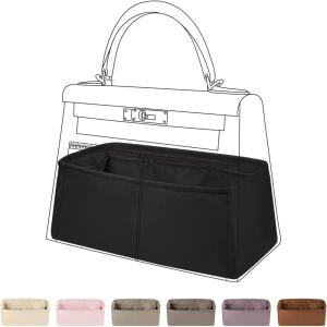 imageDGAZ Silk Purse Organizer Insert For Hermes Lakis 28323540 bagSilky Smooth Bag OrganizerLuxury Handbag ampamp Tote ShaperGris tourterelle28Custom