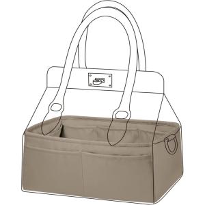 imageDGAZ Silk Purse Organizer Insert For Hermes Toolbox 2026 bagSilky Smooth Bag OrganizerLuxury Handbag ampamp Tote ShaperKonjac purple20Gris tourterelle