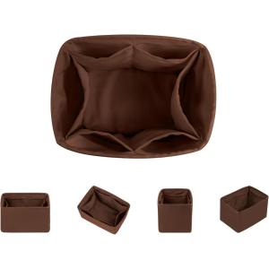 imageDGAZ Silk Purse Organizer Insert For LV Backup Backpack BagsSilky Smooth Bag OrganizerLuxury Handbag ampamp Tote ShaperBlackGold