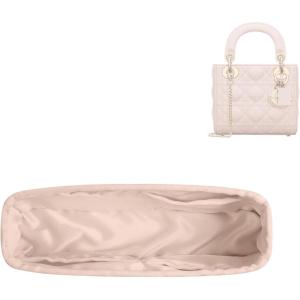 imageDGAZ Silk Purse Organizer Insert For LadyDior MicroMiniSML bagsSilky Smooth Bag OrganizerLuxury Handbag ampamp Tote ShaperCraieSRose dragee