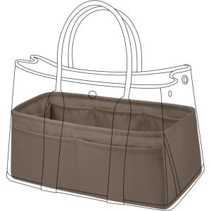 imageDGAZ Silky Purse Organizer Insert Luxury Handbag ampamp Tote Organizer Simplicity bag organizer Fits Garden Party 3036BagsKonjac PurpleGP30Etoupe grey