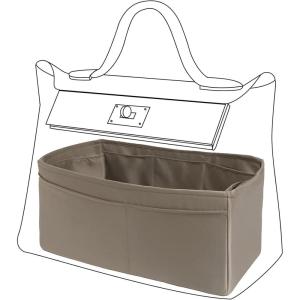 imageDGAZ Silky Purse Organizer Insert Luxury Handbag ampamp Tote Organizer Simplicity bag organizer Fits Hermes 242435 BagsBlack35Custom