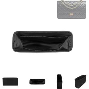 imageDGAZ Silky Purse Organizer Insert for Chanel 255 Bags Luxury Handbag ampamp Tote Organizer Simplicity Bag Organizer Wine Red255 Bag 24Custom
