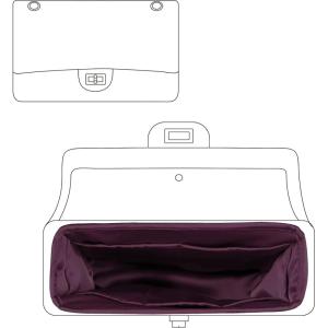 imageDGAZ Silky Purse Organizer Insert for Chanel 255 Bags Luxury Handbag ampamp Tote Organizer Simplicity Bag Organizer Wine Red255 Bag 24Fuchsia