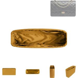 imageDGAZ Silky Purse Organizer Insert for Chanel 255 Bags Luxury Handbag ampamp Tote Organizer Simplicity Bag Organizer Wine Red255 Bag 24Jaune amber