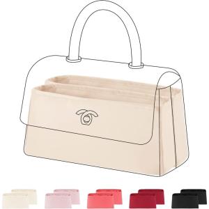imageDGAZ Silky Purse Organizer Insert for Chanel Coco Handle MiniSML Bags Luxury Handbag ampamp Tote Organizer Simplicity bag organizer BlackSCraie